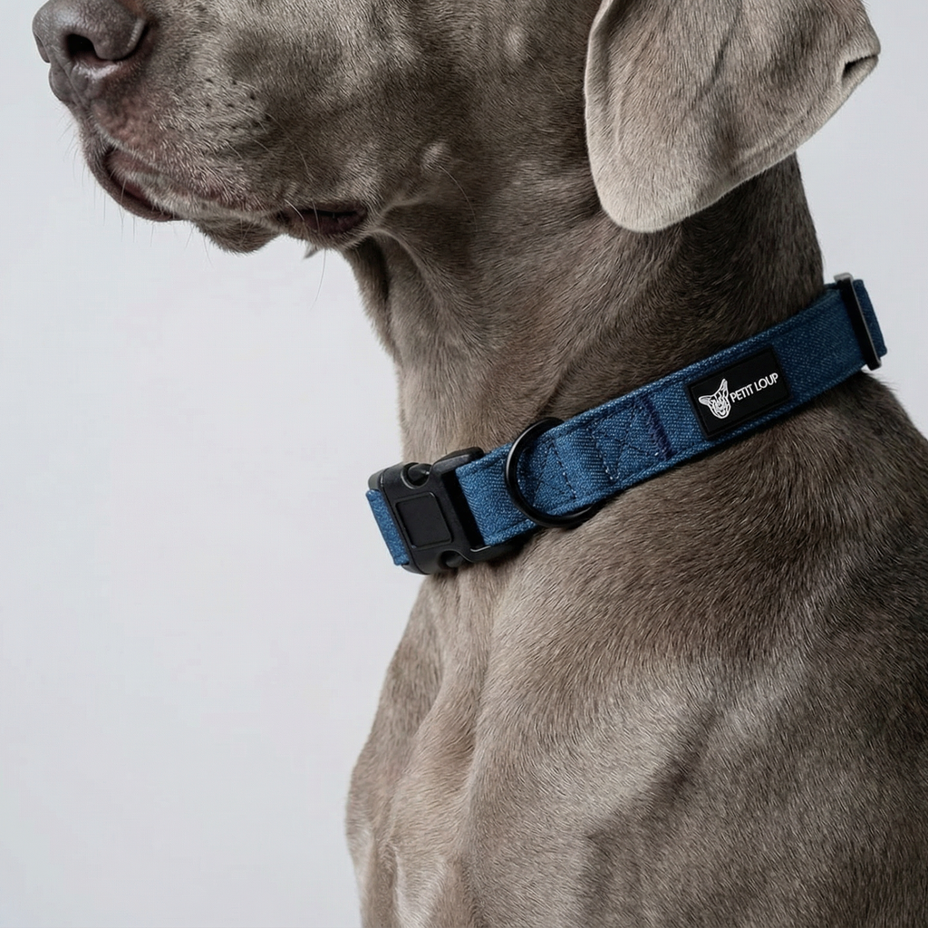 Dog collar — Denim