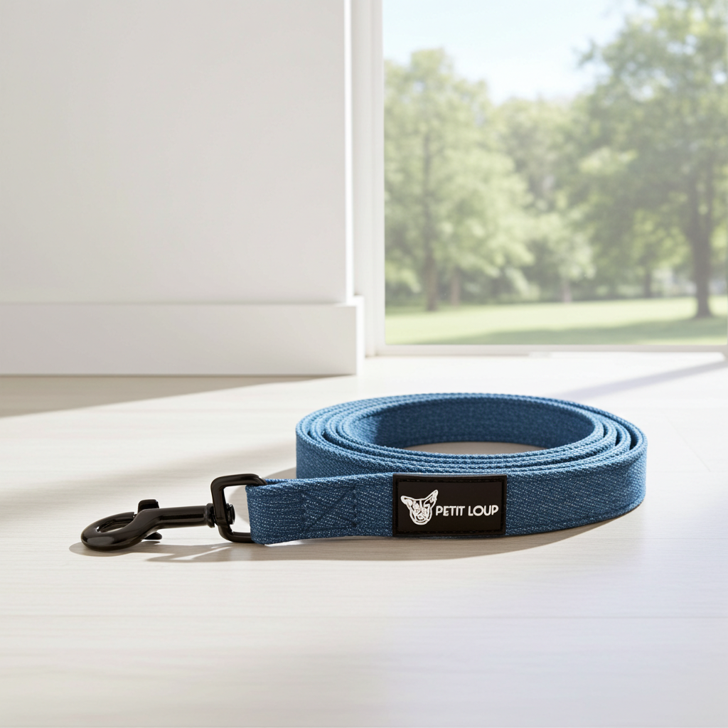 Dog leash — Denim