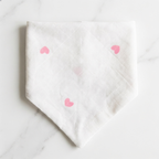 Dog bandana — pink hearts