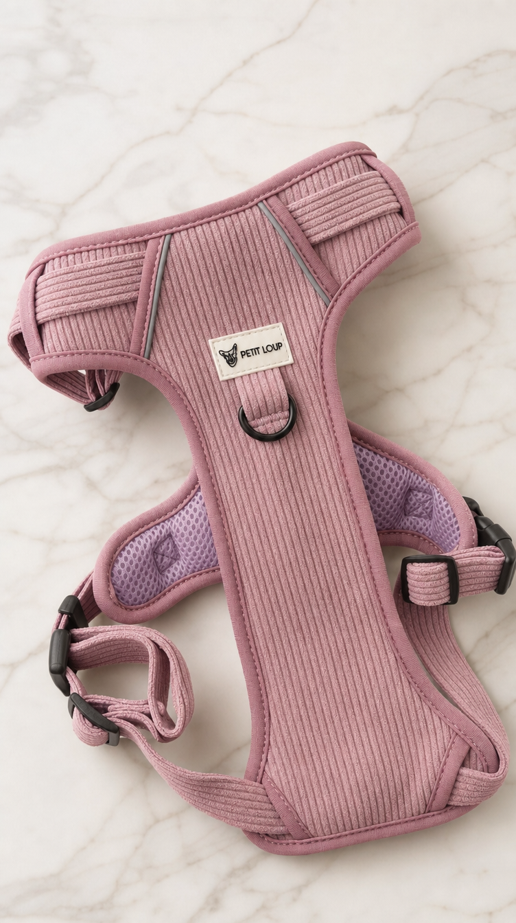 No-pull dog harness — Lila (Lilac Corduroy, size L only)