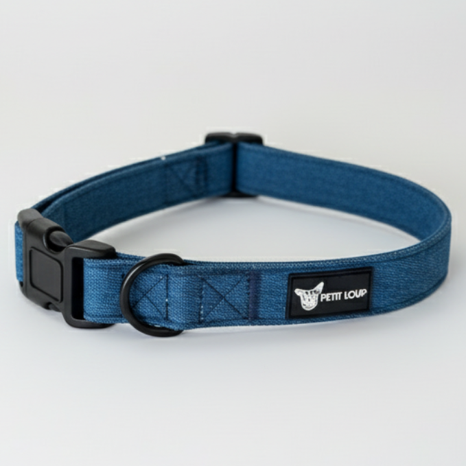 Dog collar — Denim