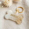 Dog name tag — Gold Flakes