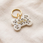 Dog name tag — Leopard Print