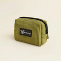 Dog poop bag holder — pistachio (Corduroy)