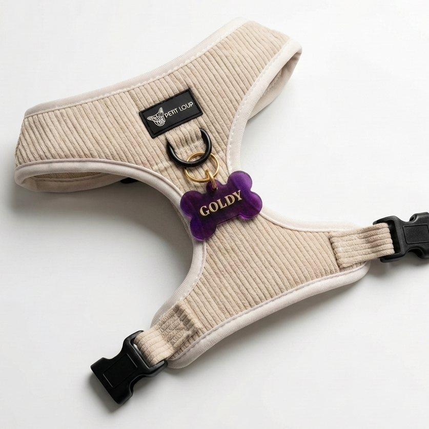 Dog name tag — Violet Gem